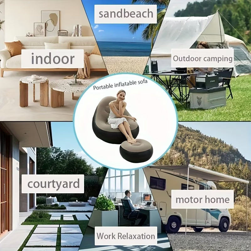 Inflatable Lounge Chair with Foot Rest