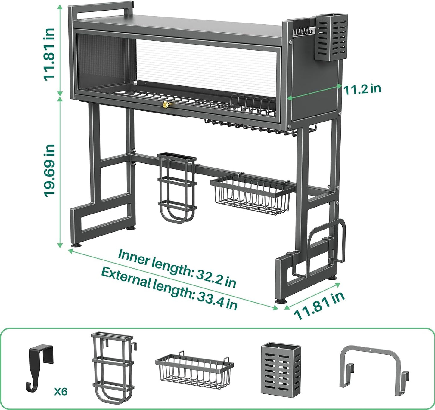 Over The Sink Dish Drying Rack