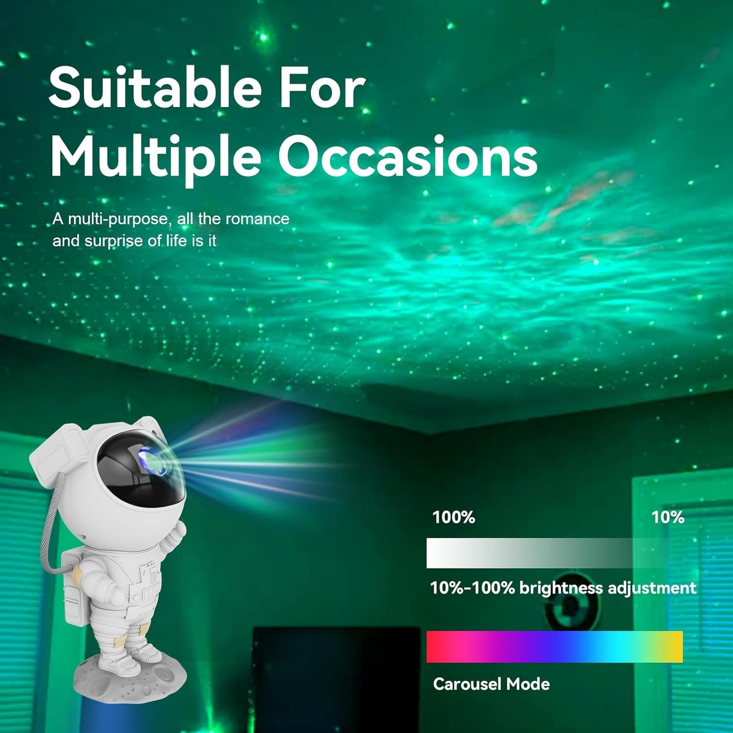 Astronaut Galaxy Projector Night Light