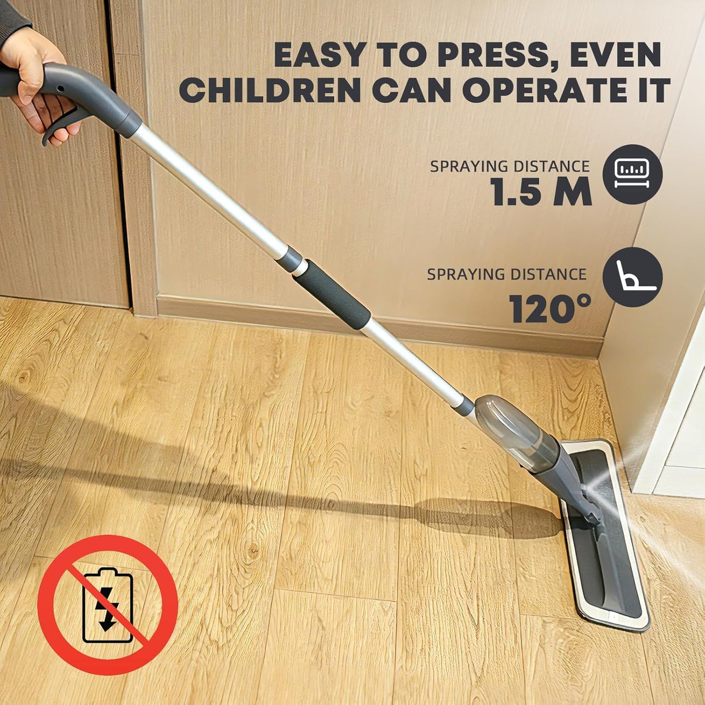 Spray Mop with 360° Rotation