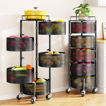 5-Tier Rotating Fruit & Vegetable Storage Rack
