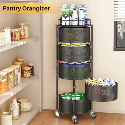 5-Tier Rotating Fruit & Vegetable Storage Rack