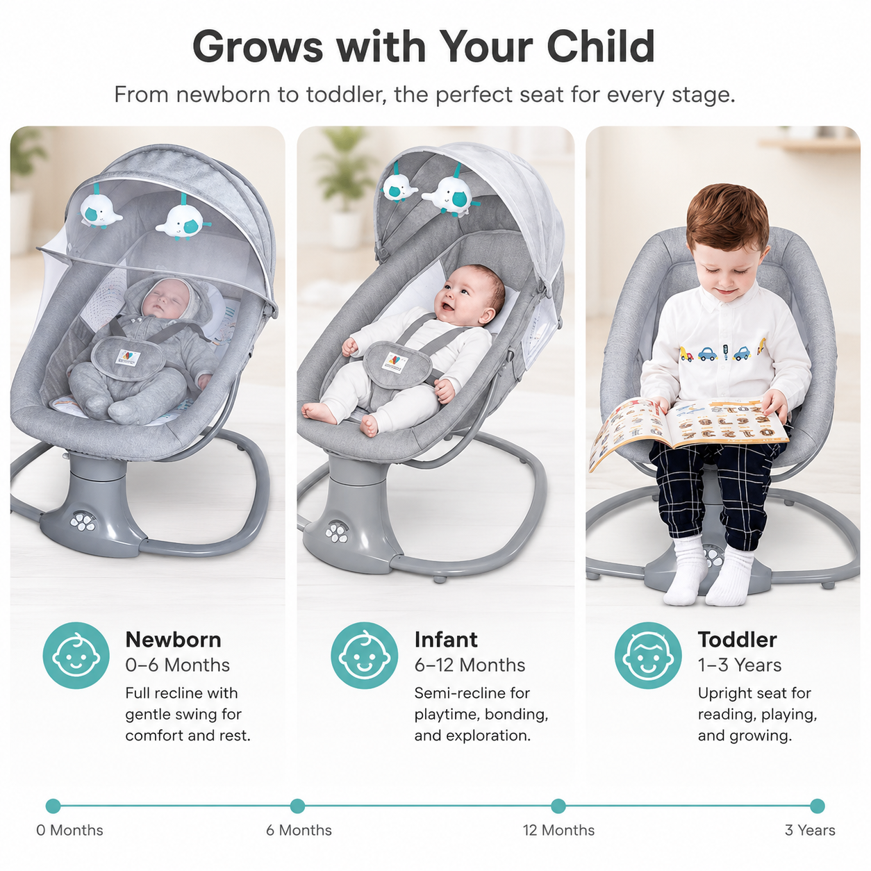 3 in 1 Deluxe Baby Bassinet