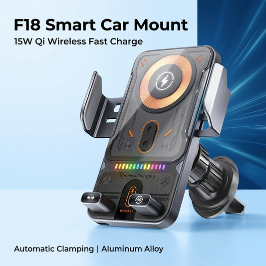 Auto-Clamping Car Phone Holder & Charger